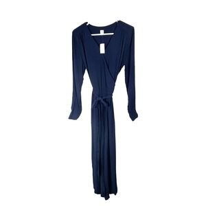 GAP NWT Women's Long Sleeve Capri Jumpsuit Belted Blue M Wide Leg